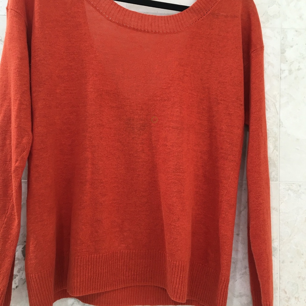 WORTH {M} Sweater Linen Burnt Orange - Picture 7 of 7